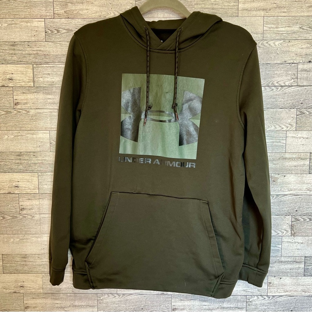Under Armour Hoodie Military Green Camo Men’s Size Medium‎ -Front Pocket Pouch